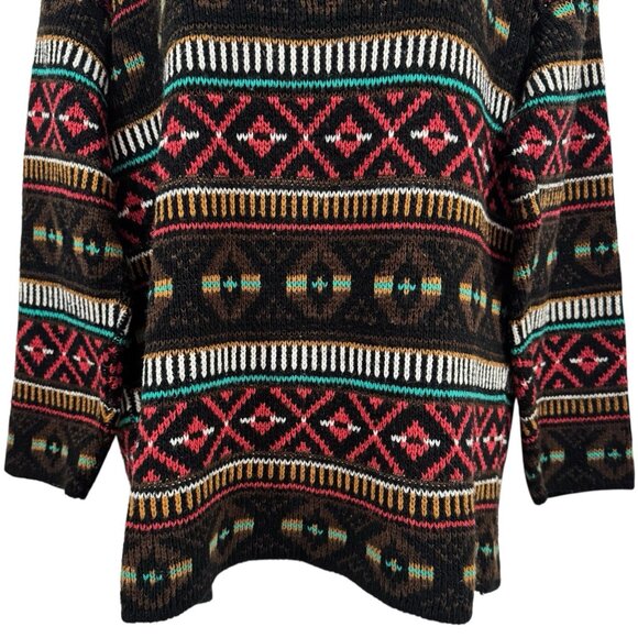 Vintage Croquet Clue Fair Aisle Sweater Cabincore Cozy Mountains Holiday S - Picture 4 of 11